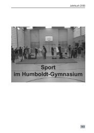 Sport im Humboldt-Gymnasium