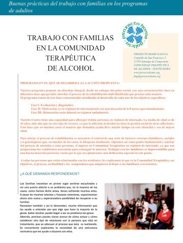 TRABAJO CON FAMILIAS EN LA COMUNIDAD TERAPÉUTICA DE ALCOHOL