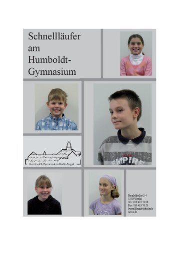 Schnelllerner statt Schnellläufer - Humboldt-Gymnasium Berlin-Tegel