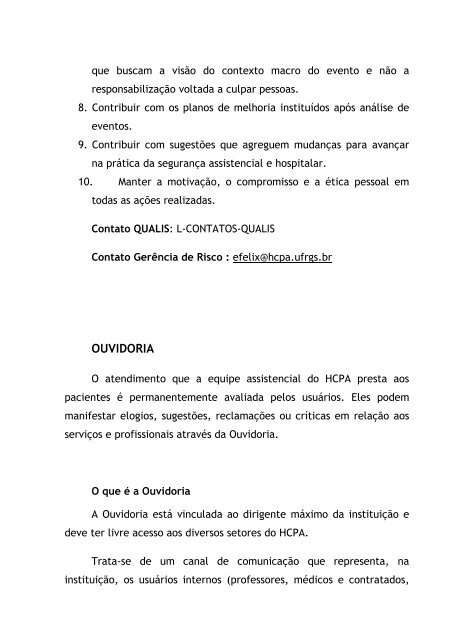 Informações e orientações para médicos residentes