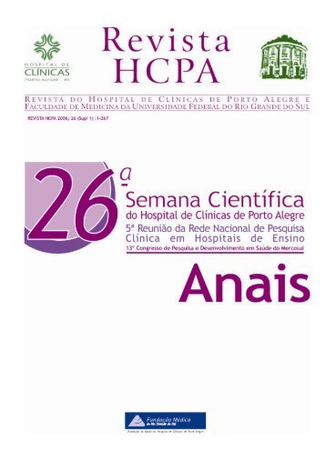 Anais da 26Âª Semana CientÃ­fica - Hospital de ClÃ­nicas de Porto Alegre