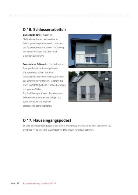 Baubeschreibung Dörr Haus 2015