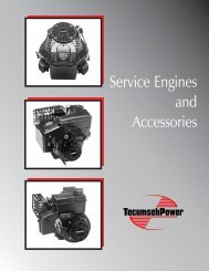 Service Engines and Accessories - Tecumseh Power