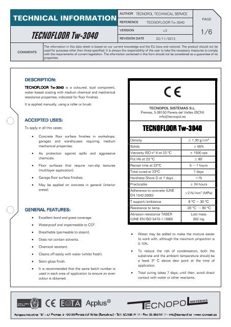 TECNOFLOOR Tw-3040