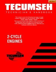 Tecumseh 2 Cycle Engines Technicians Handbook