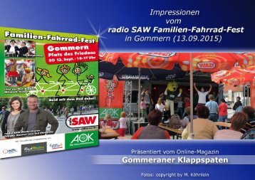 Impressionen vom radio SAW Familien-Fahrrad-Fest in Gommern (13.09.2015)