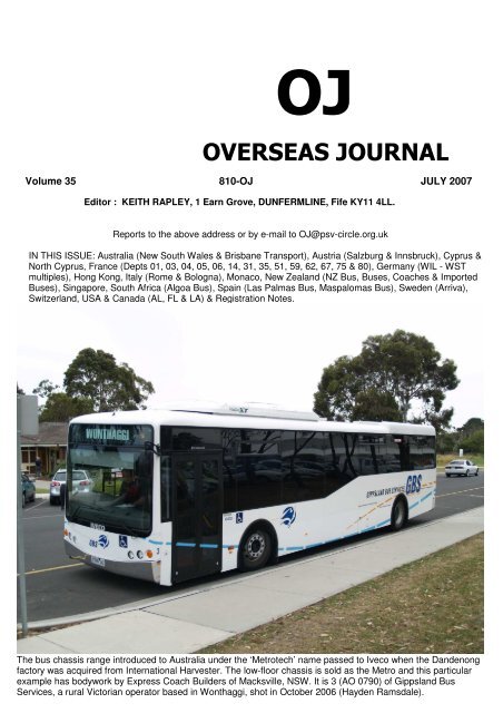 oj overseas journal - The PSV Circle Website