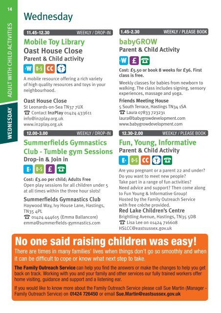 Hastings Children's Centres events - East Sussex County Council