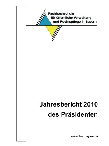 Jahresbericht 2000 des Präsidenten - Fachhochschule für ...