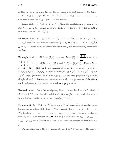 ALGEBRAS WITH POLYNOMIAL IDENTITIES Plamen Koshlukov ...