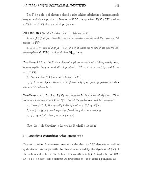 ALGEBRAS WITH POLYNOMIAL IDENTITIES Plamen Koshlukov ...