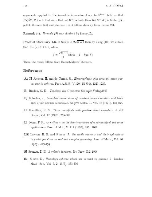 A NOTE ON A THEOREM OF LAWSON AND SIMONS ON ...