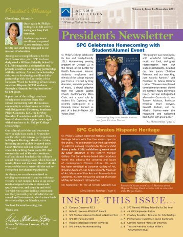 President's Newsletter - Alamo Colleges