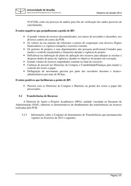 Relatorio Gestao 201.. - Decanato de Planejamento e OrÃ§amento