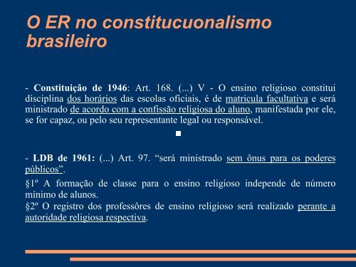 Direito Humano à Educação Ensino Religioso e Estado Laico