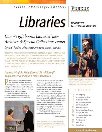 Donor's gift boosts Libraries' new Archives & Special Collections ...