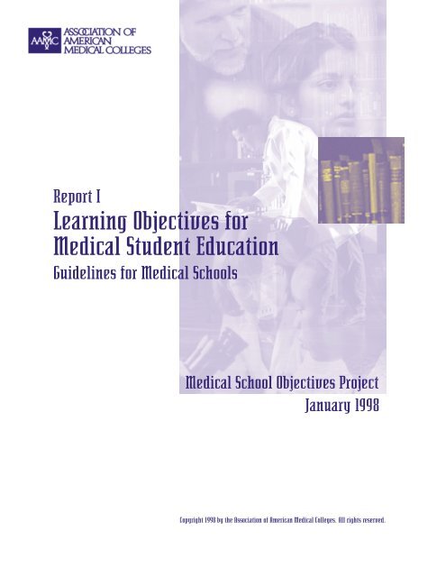 Learning Objectives For Medical Student Education