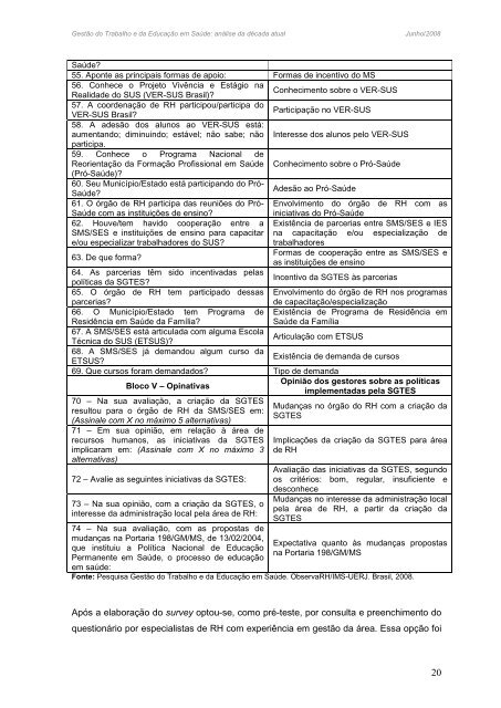 Gestão do Trabalho e da Educação em Saúde análise da década atual