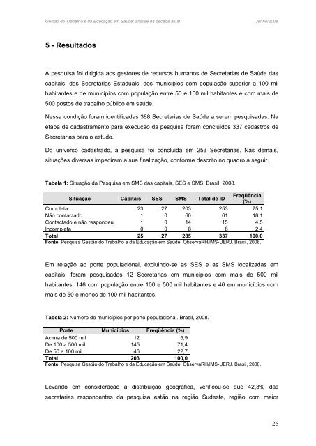 Gestão do Trabalho e da Educação em Saúde análise da década atual