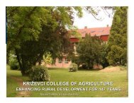 KRIŽEVCI COLLEGE OF AGRICULTURE