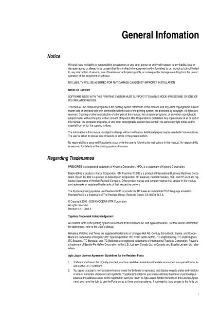 Technical Reference - KYOCERA Document Solutions