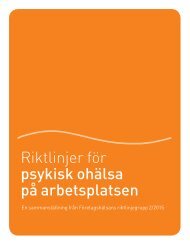 psykisk ohälsa på arbetsplatsen