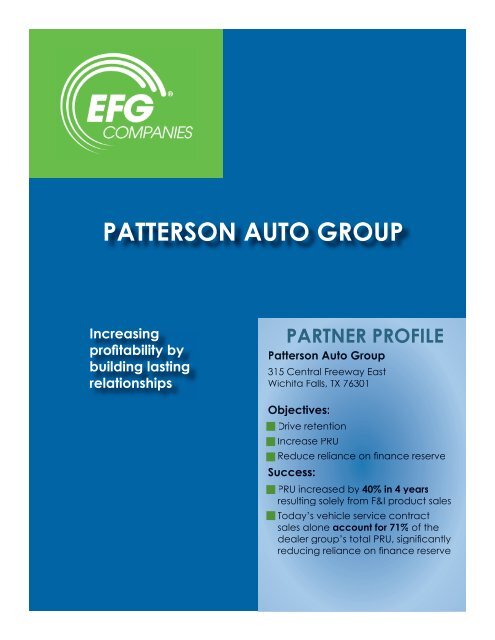 PATTERSON AUTO GROUP