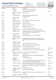 Botany Plants Catalogue : Our Sites - botanyplants.co.uk