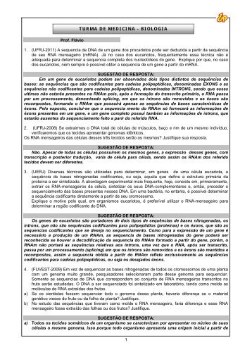 TURMA DE MEDICINA - BIOLOGIA - upvix.com.br