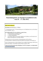 Pauschalangebote zur Kneipp-Gesundheitswoche ... - Sankt Englmar