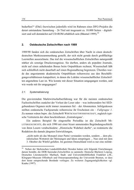Inhalt DDR-bezogene Hochschulforschung ... - Peer Pasternack