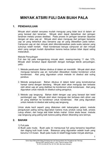 MINYAK ATSIRI FULI DAN BUAH PALA