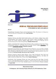 JURNAL TEKNOLOGI PERTANIAN