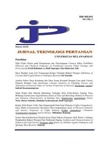 JURNAL TEKNOLOGI PERTANIAN