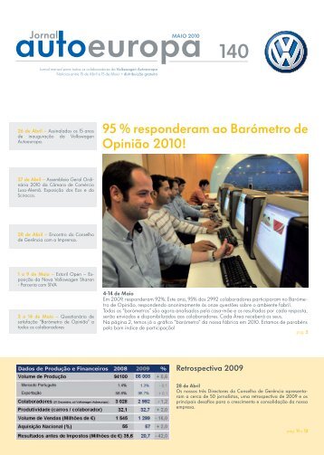 95 % responderam ao BarÃ³metro de OpiniÃ£o 2010! - Volkswagen ...
