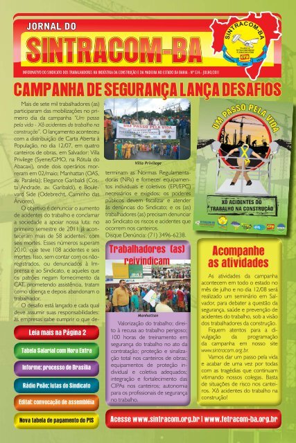 CAMPANHA DE SEGURANÇA LANÇA DESAFIOS