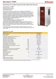 Data sheet LI 11TER+ Reversible air-to-water heat pump with waste heat recovery