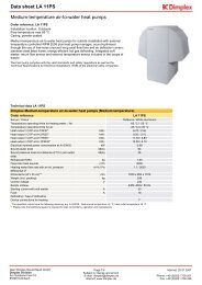 Data sheet LA 11PS Medium-temperature air-to-water heat pumps