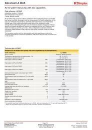 Data sheet LA 28AS Air-to-water heat pump with two capacities