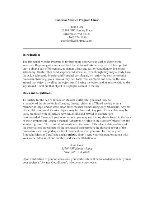 PDF File Format - The Astronomical League