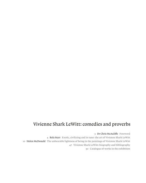 Vivienne Shark LeWitt comedies & proverbs