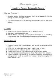 Level 2 – Quran Tajweed & Surats