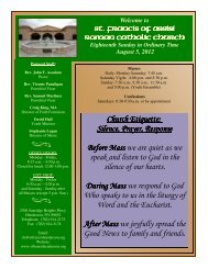 Church Etiquette: Church Etiquette: Silence, Prayer ... - Sfahdnv.org