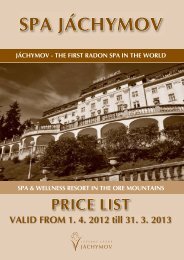 2. pricelist - Léčebné Lázně Jáchymov