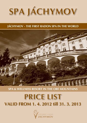 2. pricelist - Léčebné Lázně Jáchymov