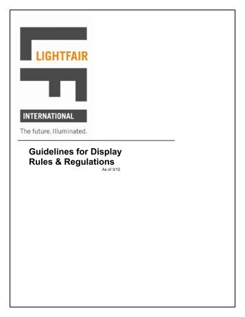 Guidelines for Display Rules & Regulations