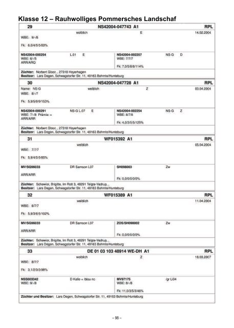 Tierschau Osnabrück - Osnabrücker Herdbuch eG