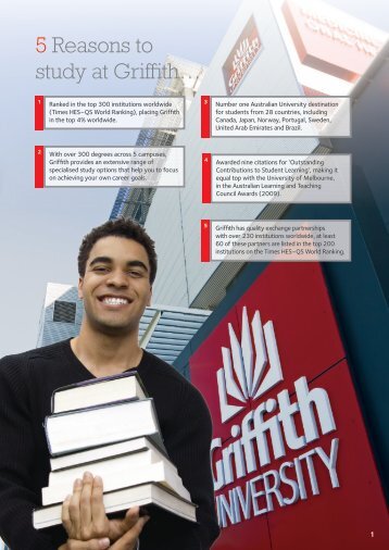 5 Reasons to study at Griffith…