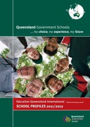 Queensland Government Schools SCHOOL PROFILES 2011/2012