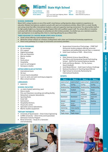 Queensland Government Schools SCHOOL PROFILES 2011/2012